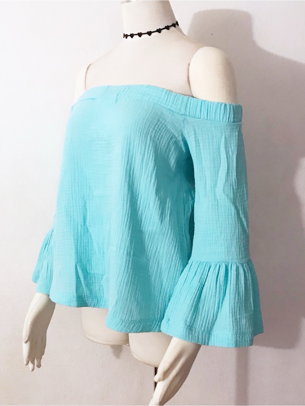 Bohemian off Shoulder Top with bell flared Sleeves